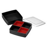 Irodori Gozen Lunch Bento Box Two Tiers Large Black