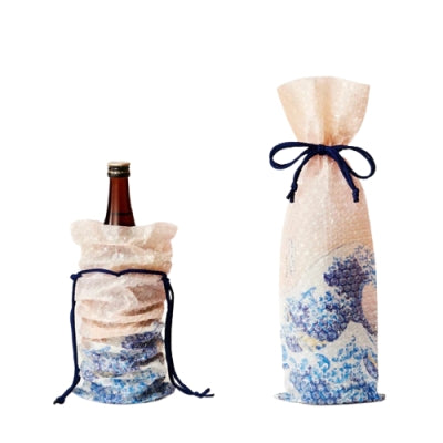 Hokusai The Great Wave off Kanagawa Bottle Wrapping Bag