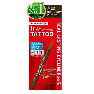 K-Palette 1 Day Tattoo Real Lasting Eyeliner 24H WP Brown Black